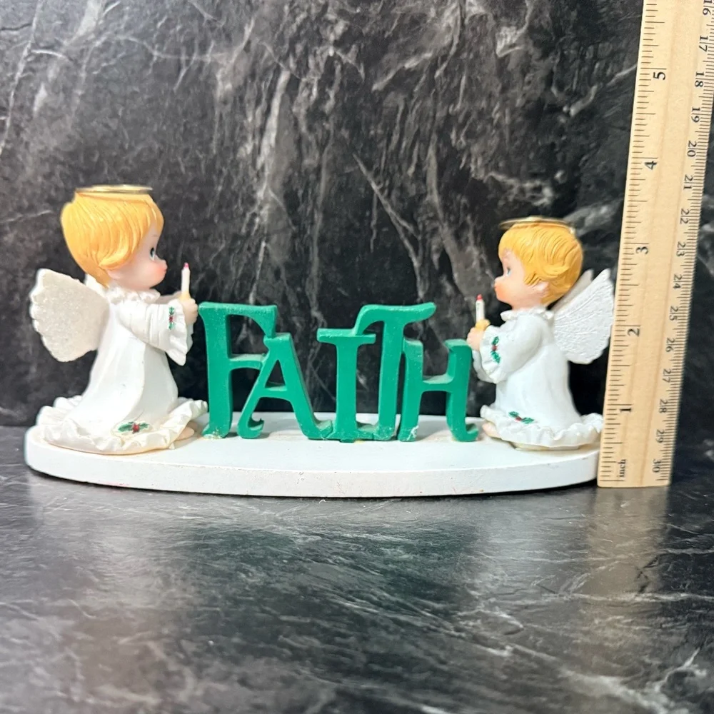 Angels Decorative Table Signs with “Joyful” and “Faith